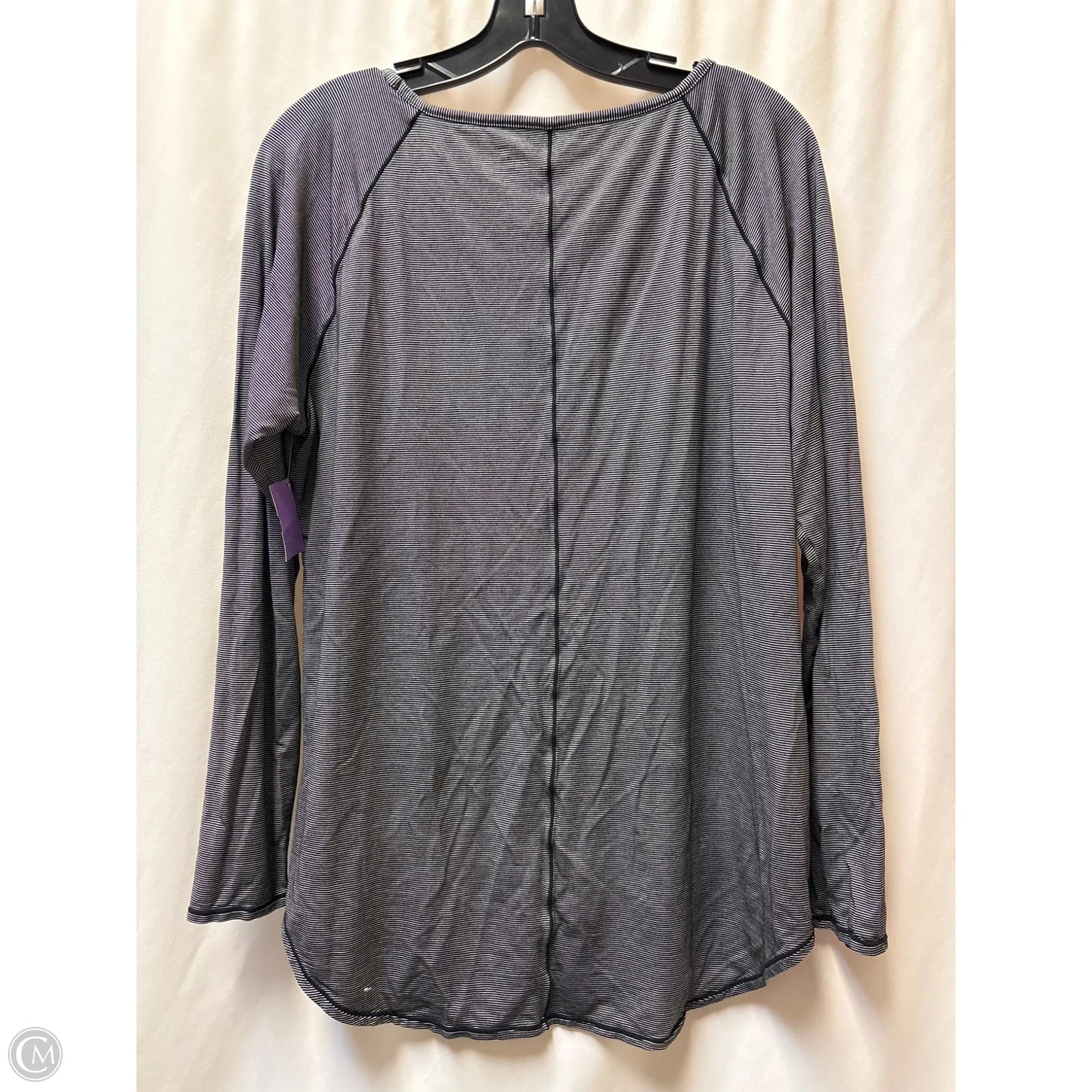 Athletic Top Long Sleeve Collar By Athleta In Black, Size: Xl