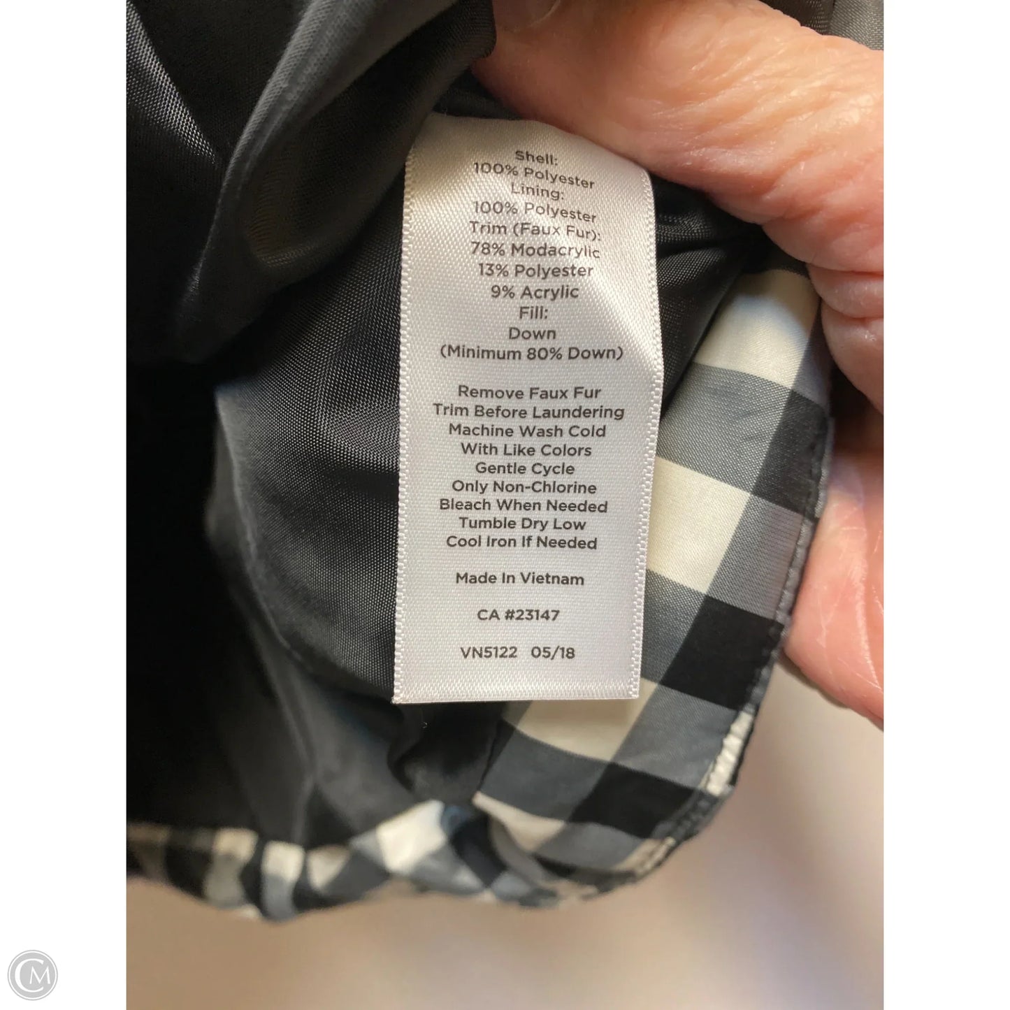 Vest Puffer & Quilted By Talbots In Checkered Pattern, Size: 1x