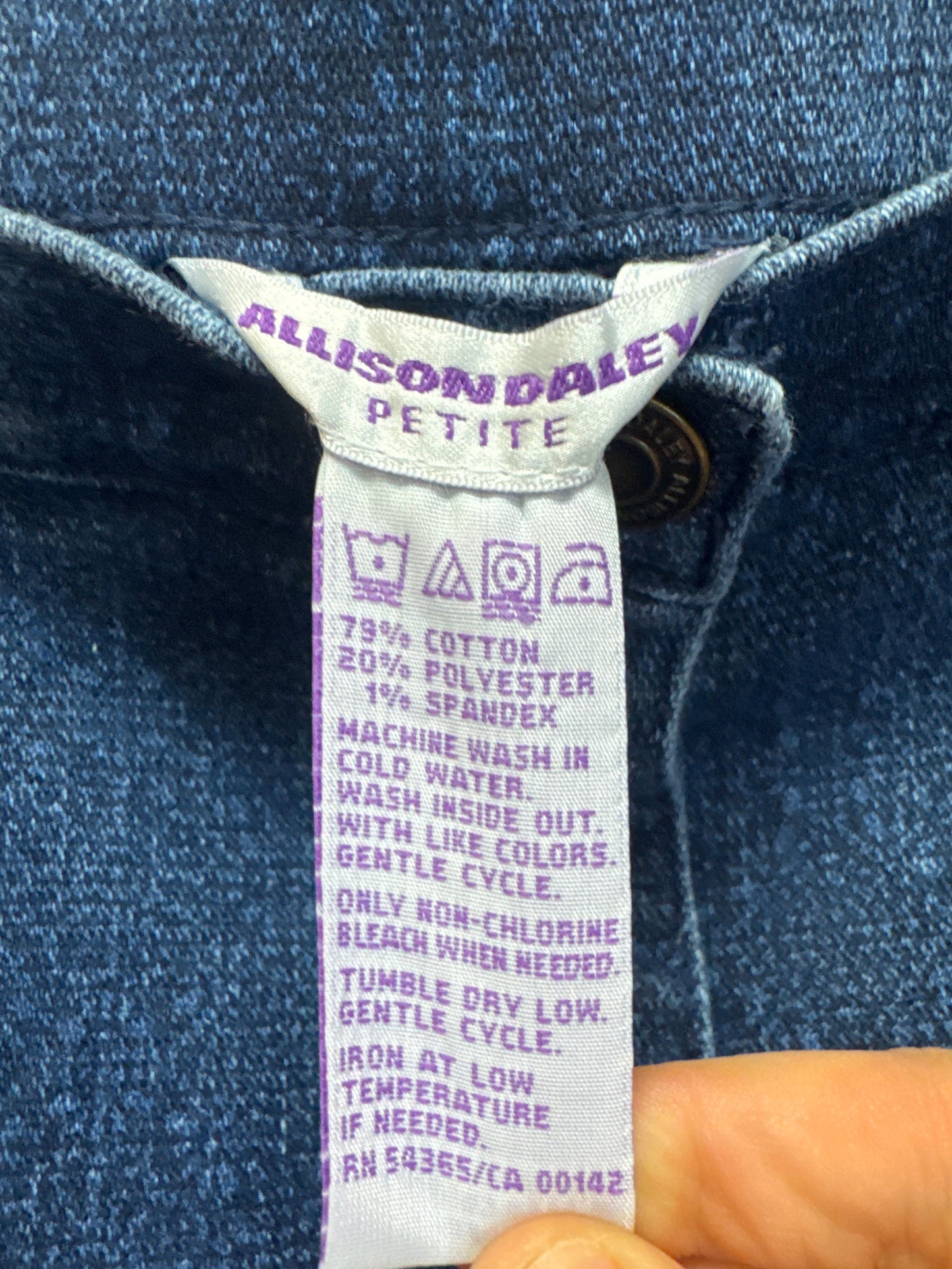 Jeans Straight By Allison Daley In Blue Denim, Size: 16