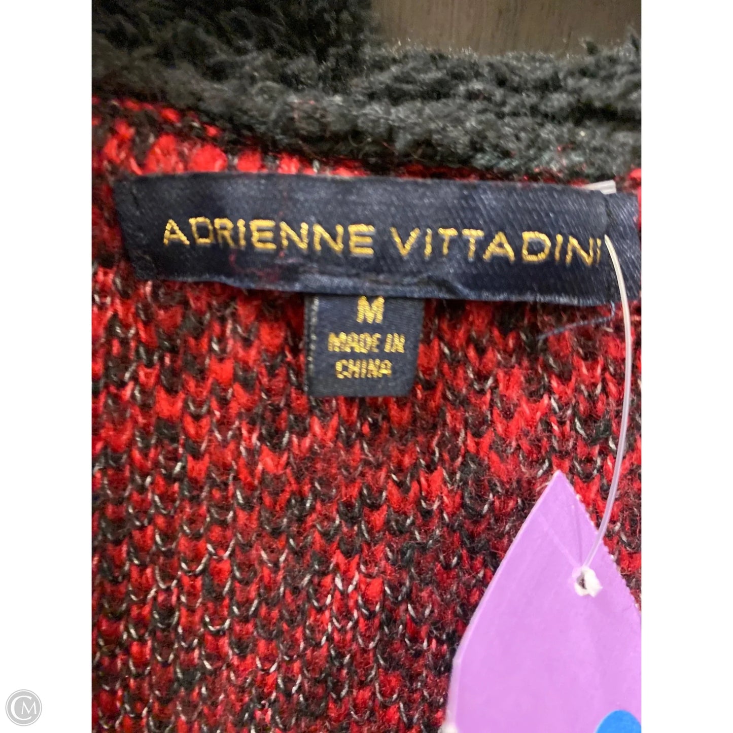 Coat Wool By Adrienne Vittadini In Red, Size: M