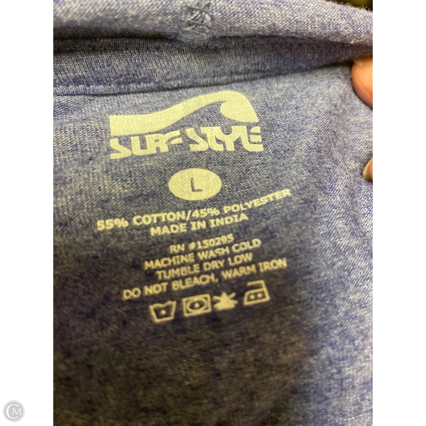 Sweatshirt Hoodie By Clothes Mentor In Purple, Size: L
