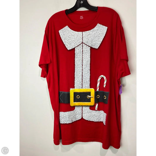 Top Short Sleeve By Holiday Time In Red, Size: 3x