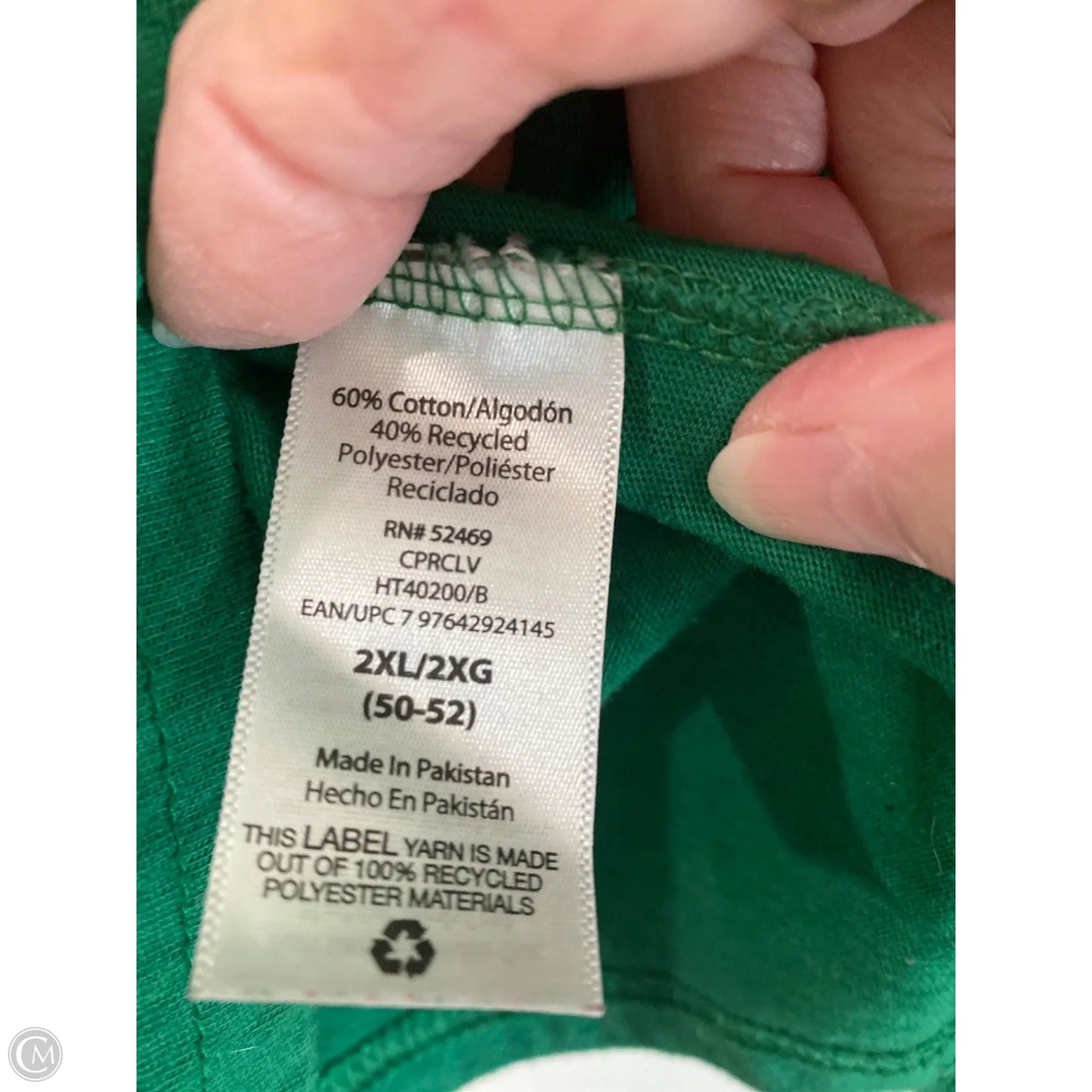 Top Short Sleeve By Holiday Time In Green, Size: 2x