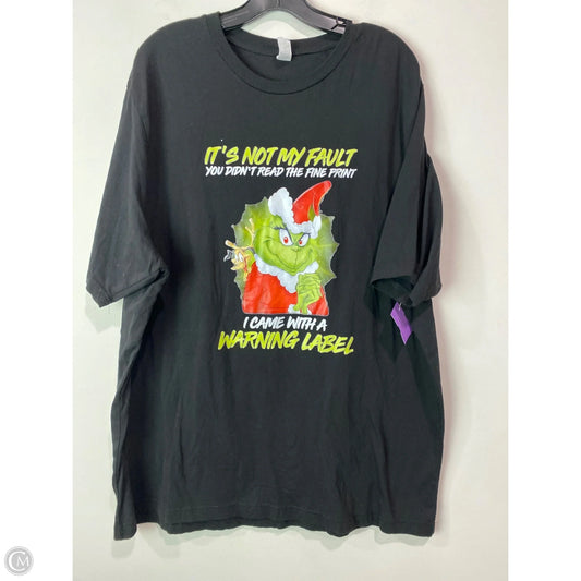 Top Short Sleeve By Clothes Mentor In Black, Size: 3x