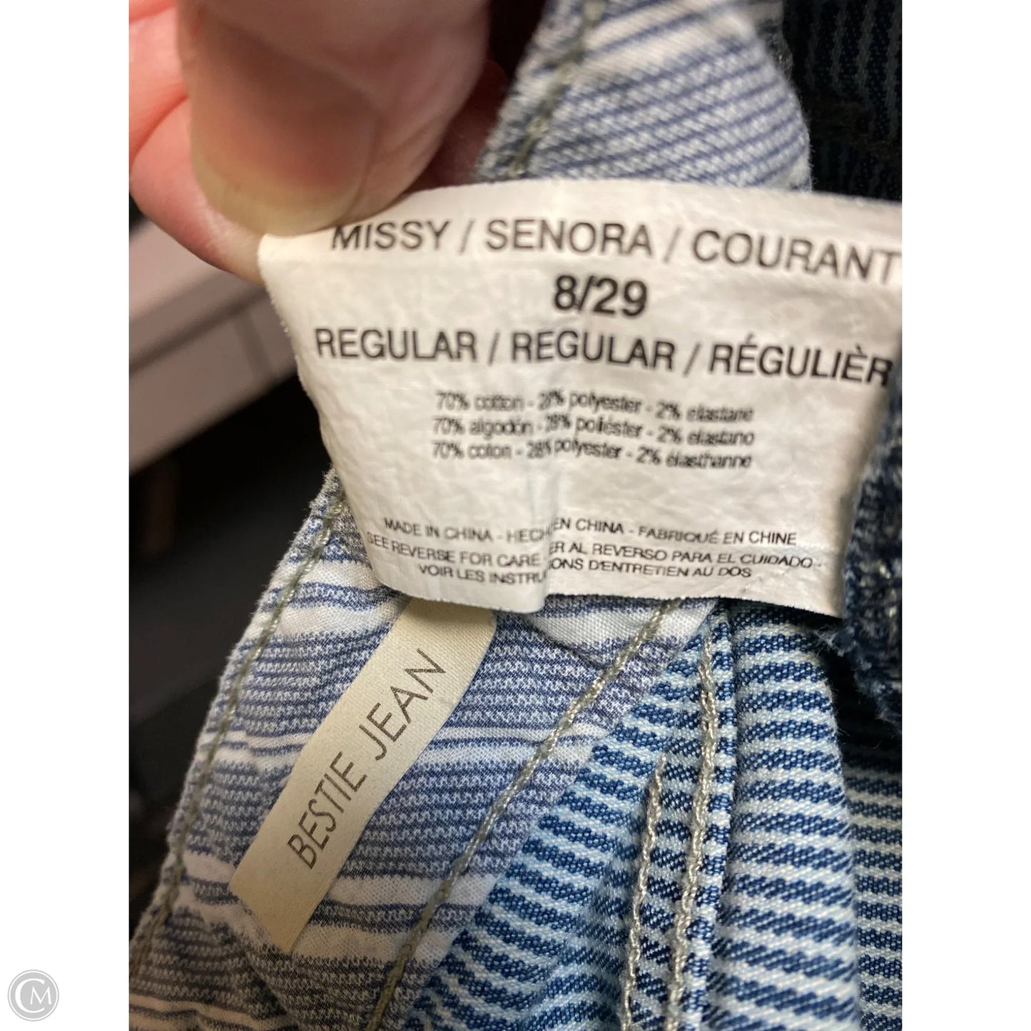 Jeans Cropped By Clothes Mentor In Navy, Size: 8