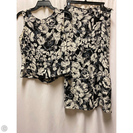 Top 2pc Sleeveless By Charter Club In Black & White, Size: 12p