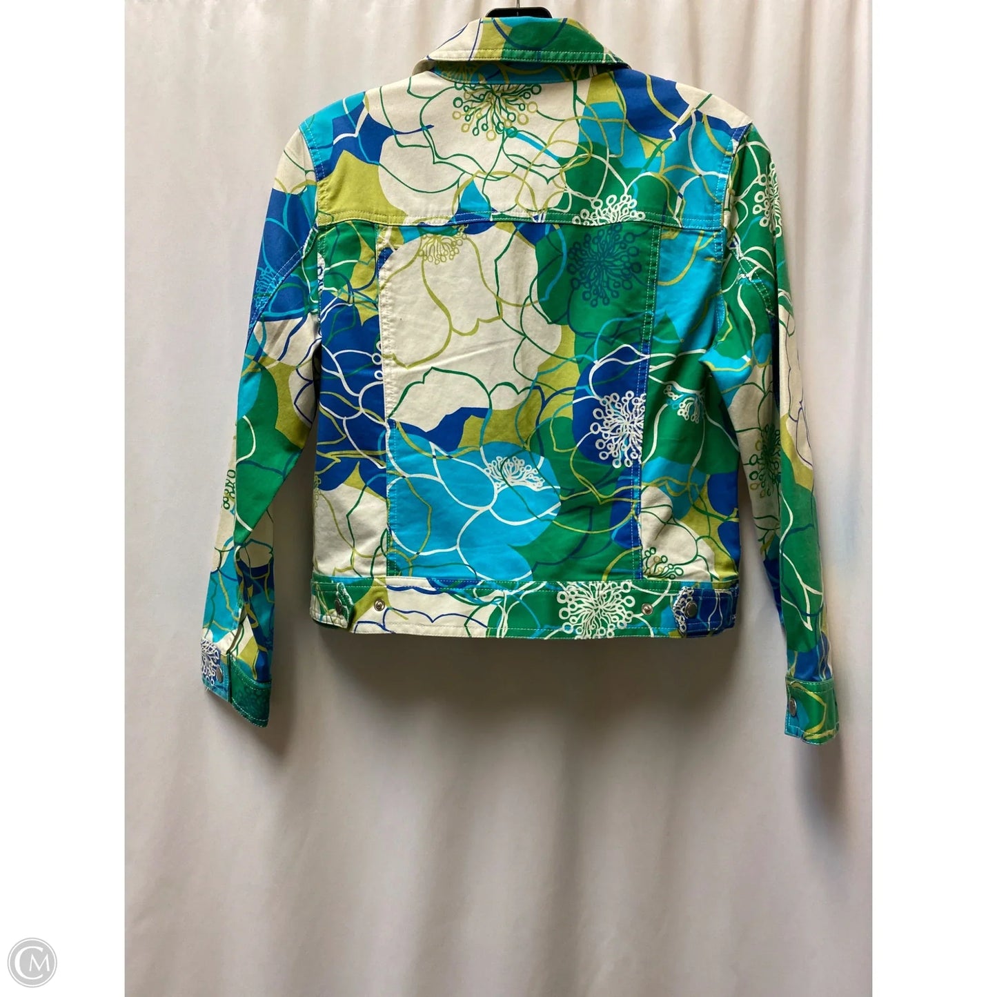 Jacket Denim By Liz Claiborne In Green, Size: S