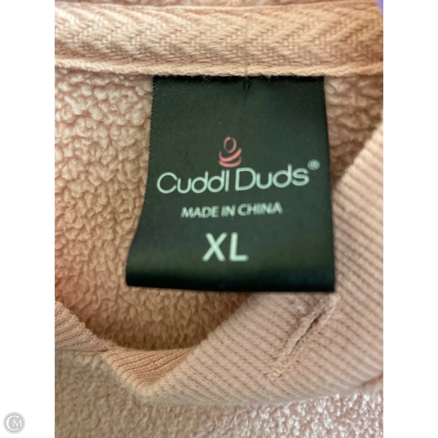Sweatshirt Hoodie By Cuddl Duds In Pink, Size: Xl