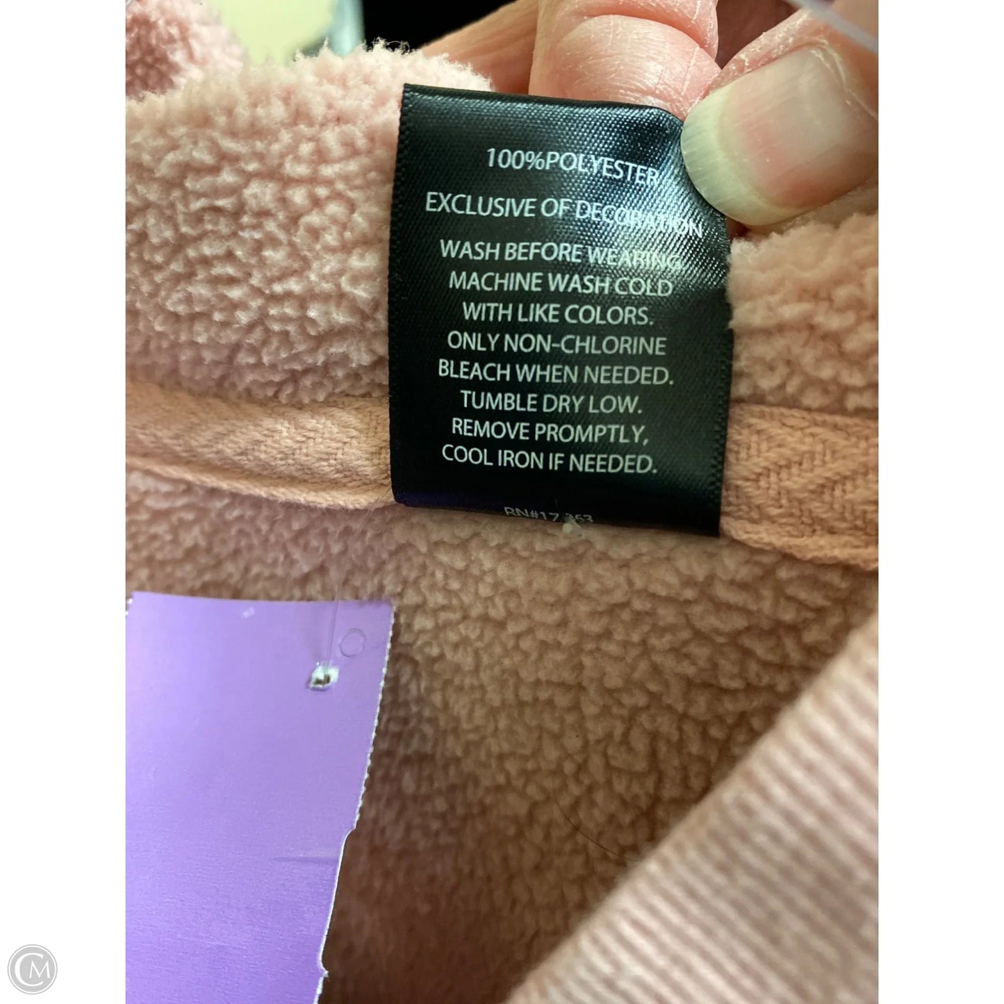 Sweatshirt Hoodie By Cuddl Duds In Pink, Size: Xl