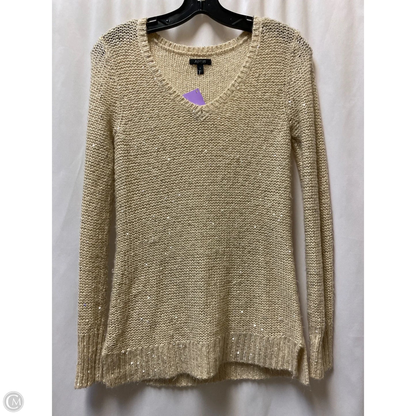 Sweater By Apt 9 In Beige, Size: S