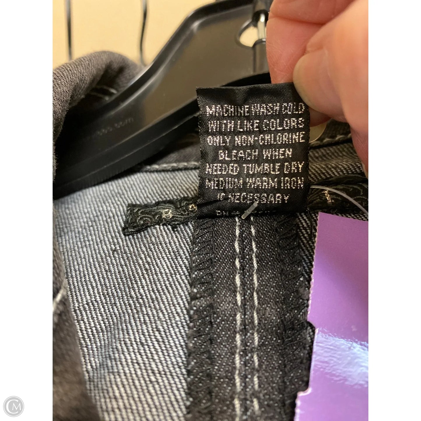 Jacket Denim By Baccini In Black, Size: S