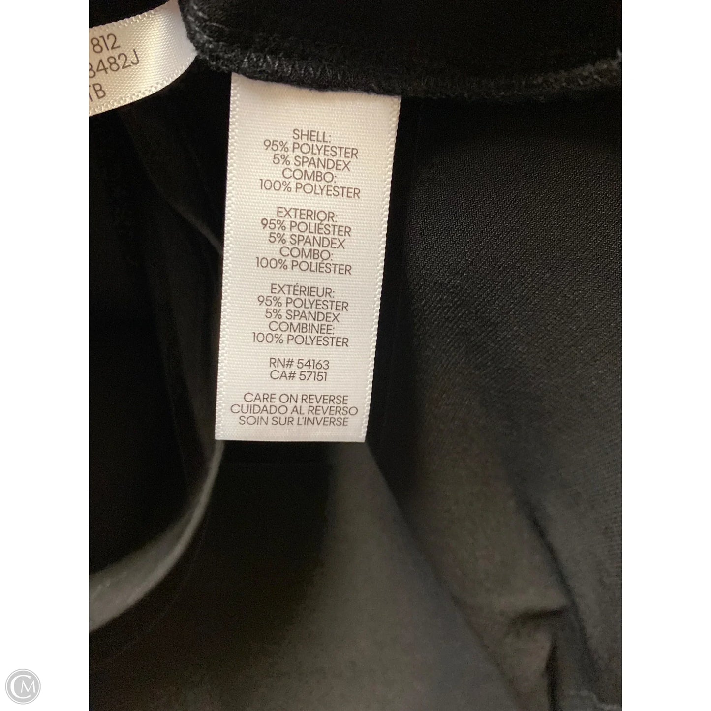 Top Long Sleeve By Calvin Klein In Black, Size: M