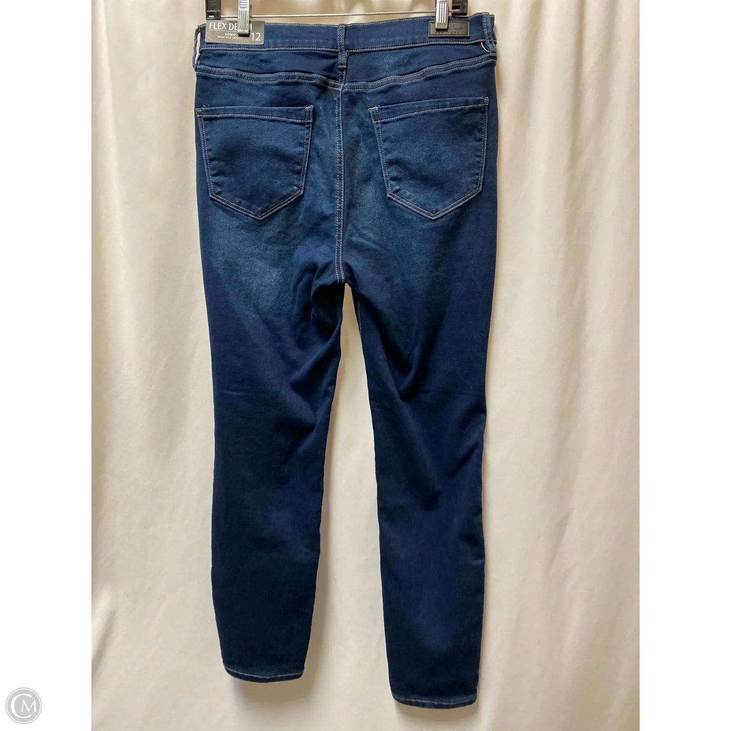 Jeans Skinny By Nicole Miller In Navy, Size: 12