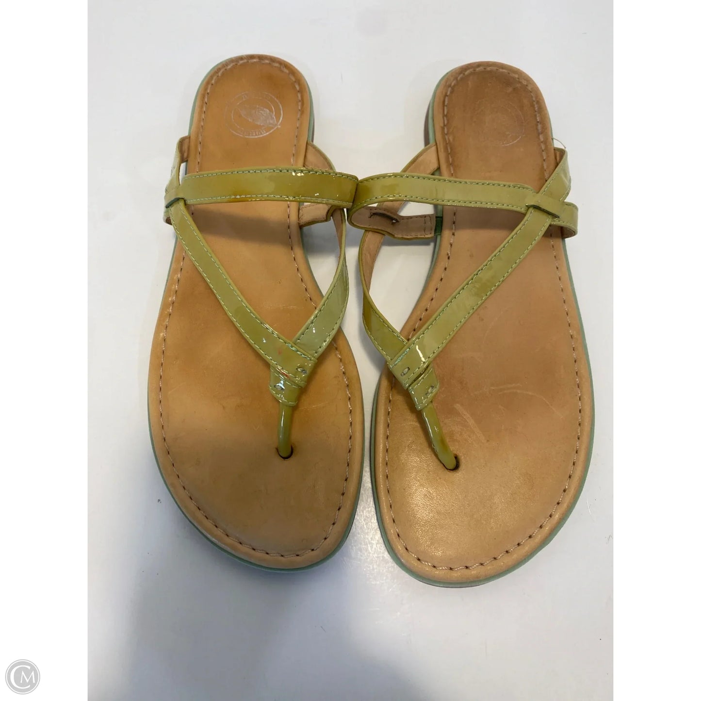 Sandals Flip Flops By Nurture In Lime, Size: 9