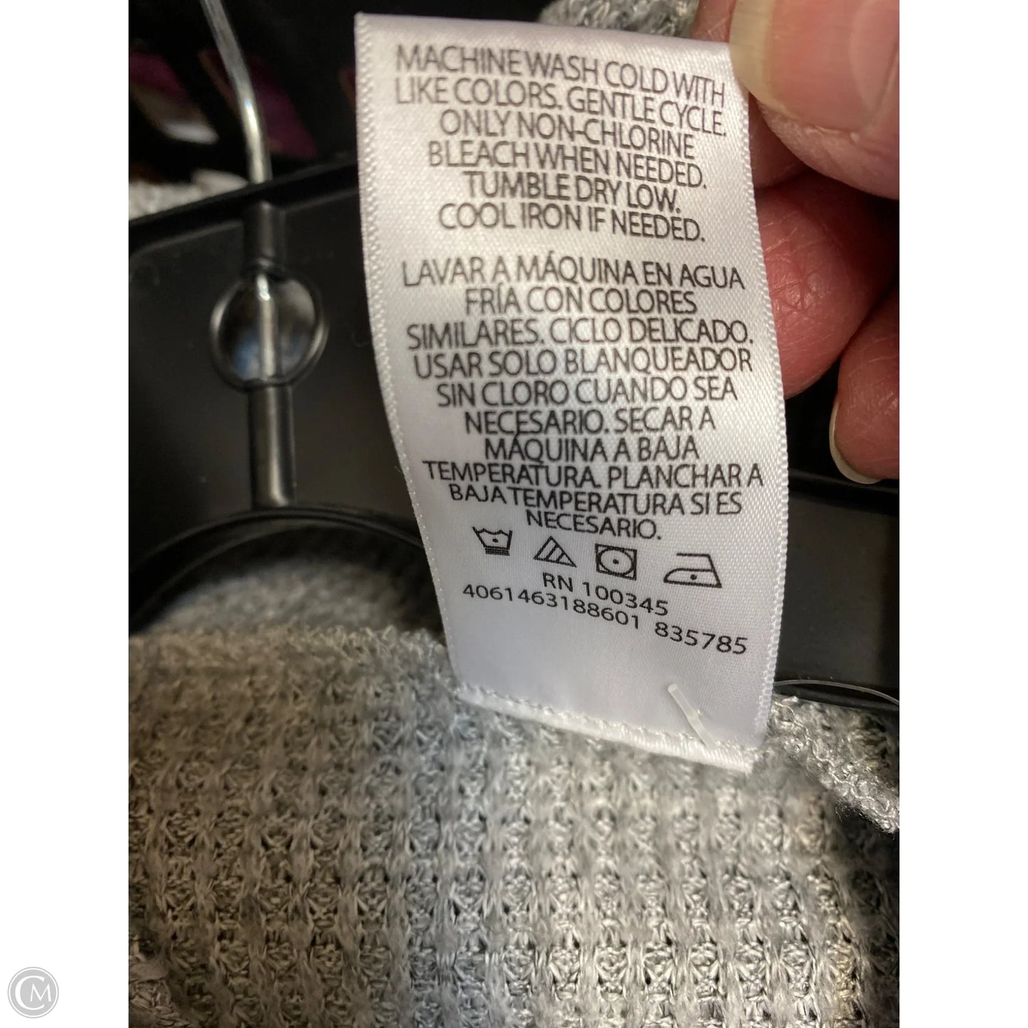 Sweatshirt Hoodie By Serra In Grey, Size: Xl