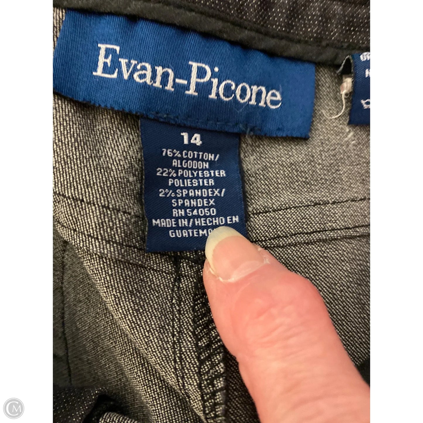 Pants Wide Leg By Evan-picone In Grey, Size: 14