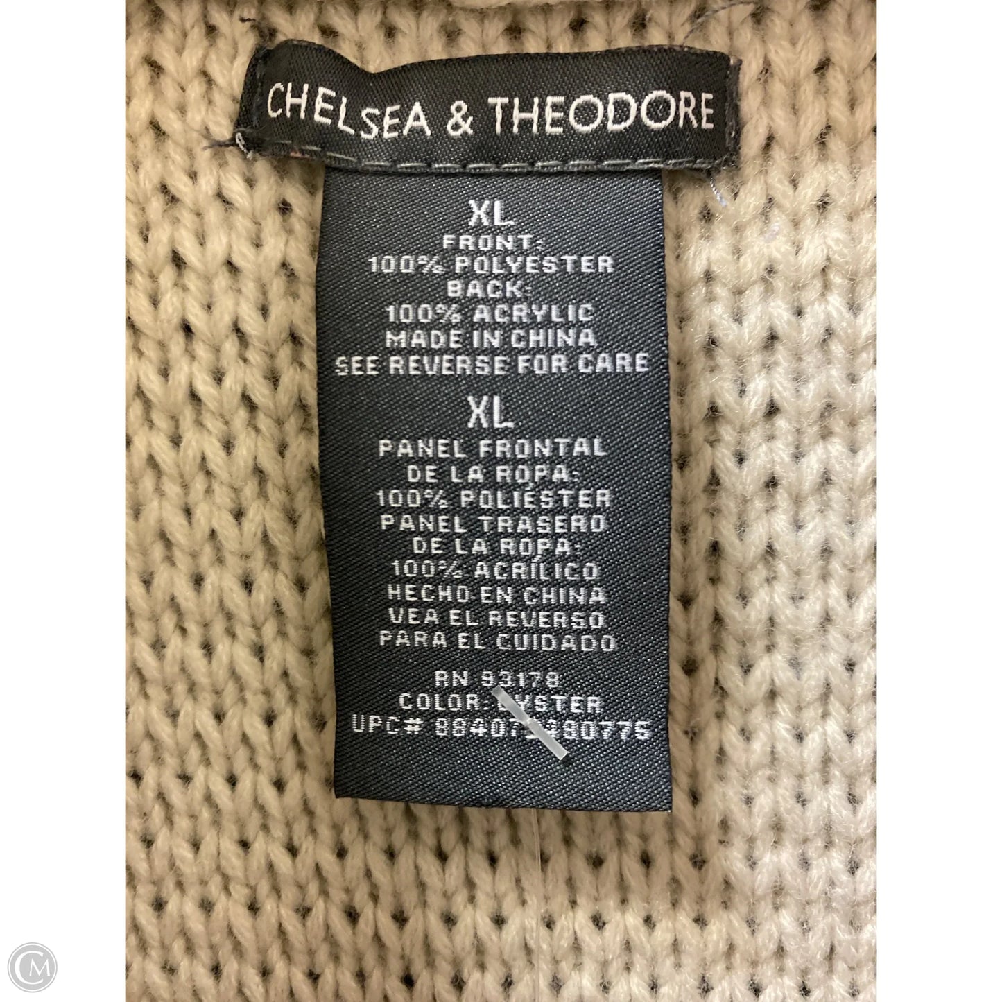 Vest Faux Fur & Sherpa By Chelsea And Theodore In Beige, Size: Xl