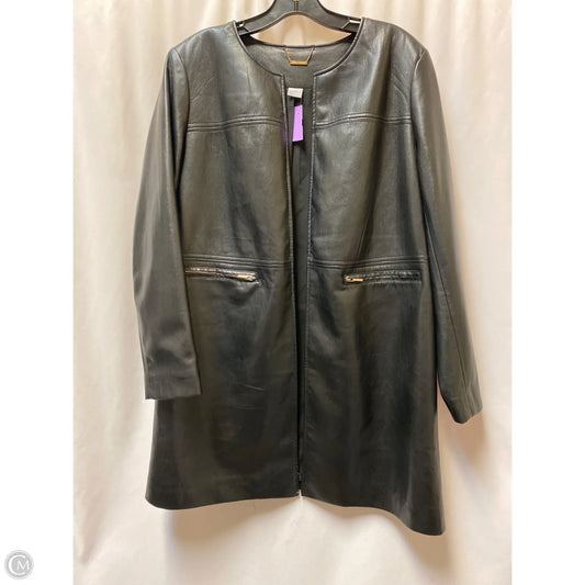 Jacket Leather By Chicos In Black, Size: Xl