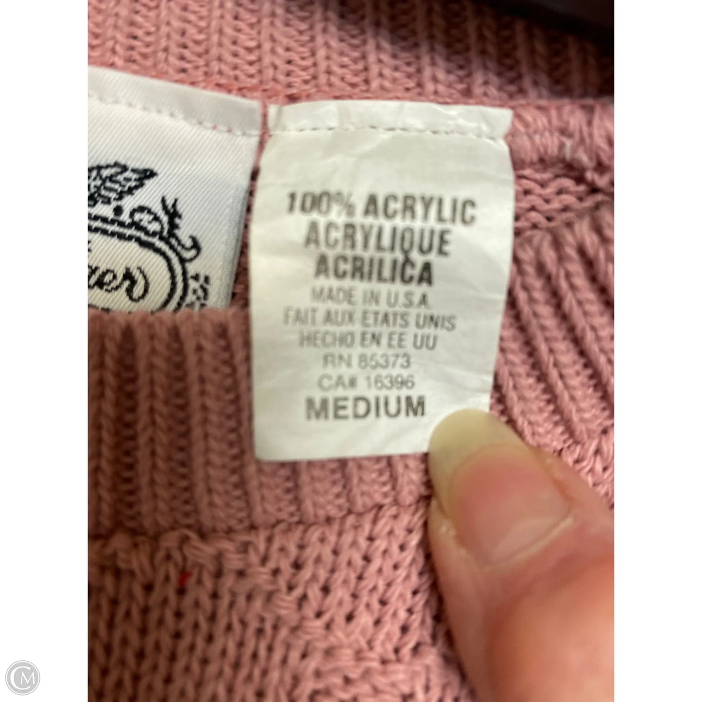 Sweater By Clothes Mentor In Pink, Size: M