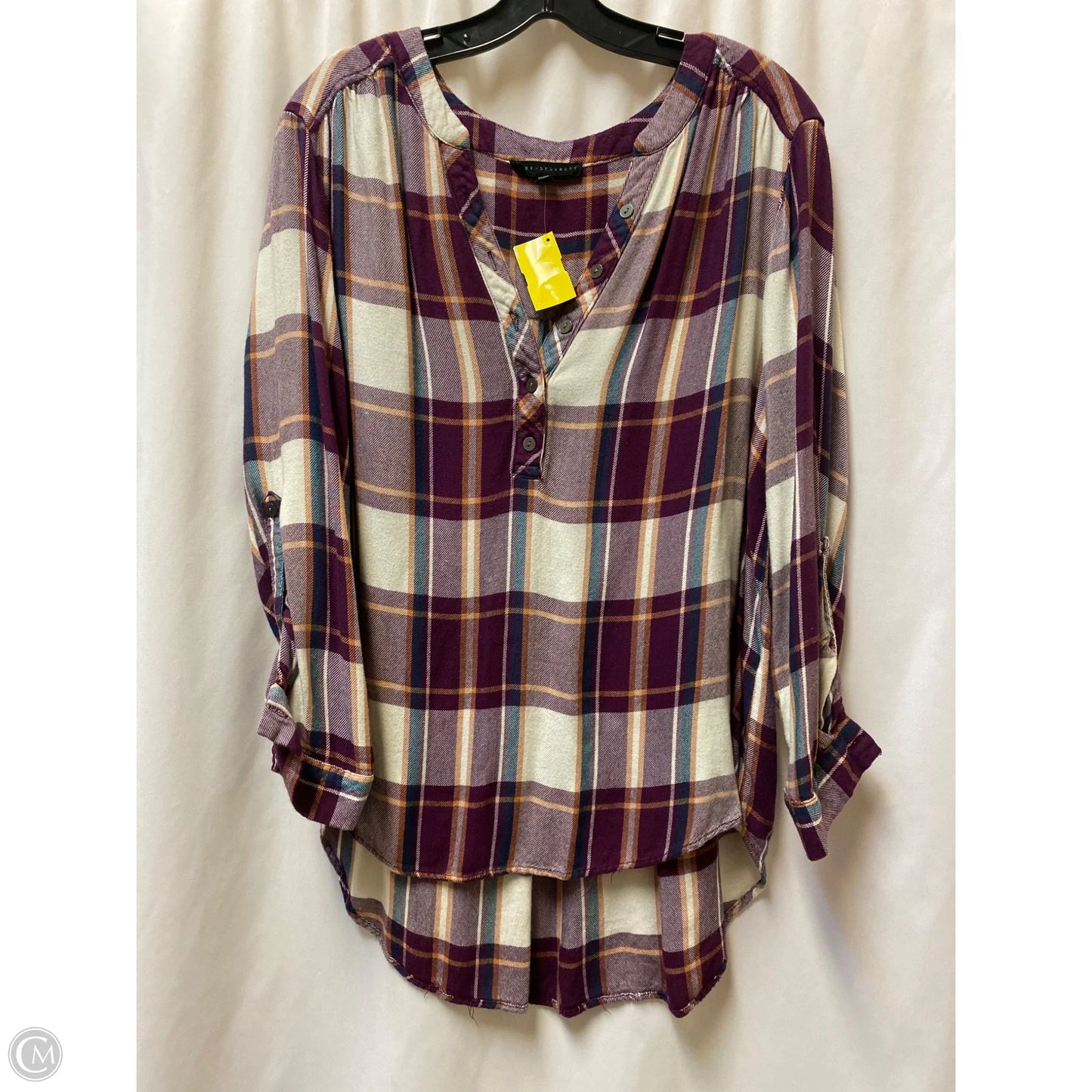 Top Long Sleeve By Jane And Delancey In Purple, Size: 1x