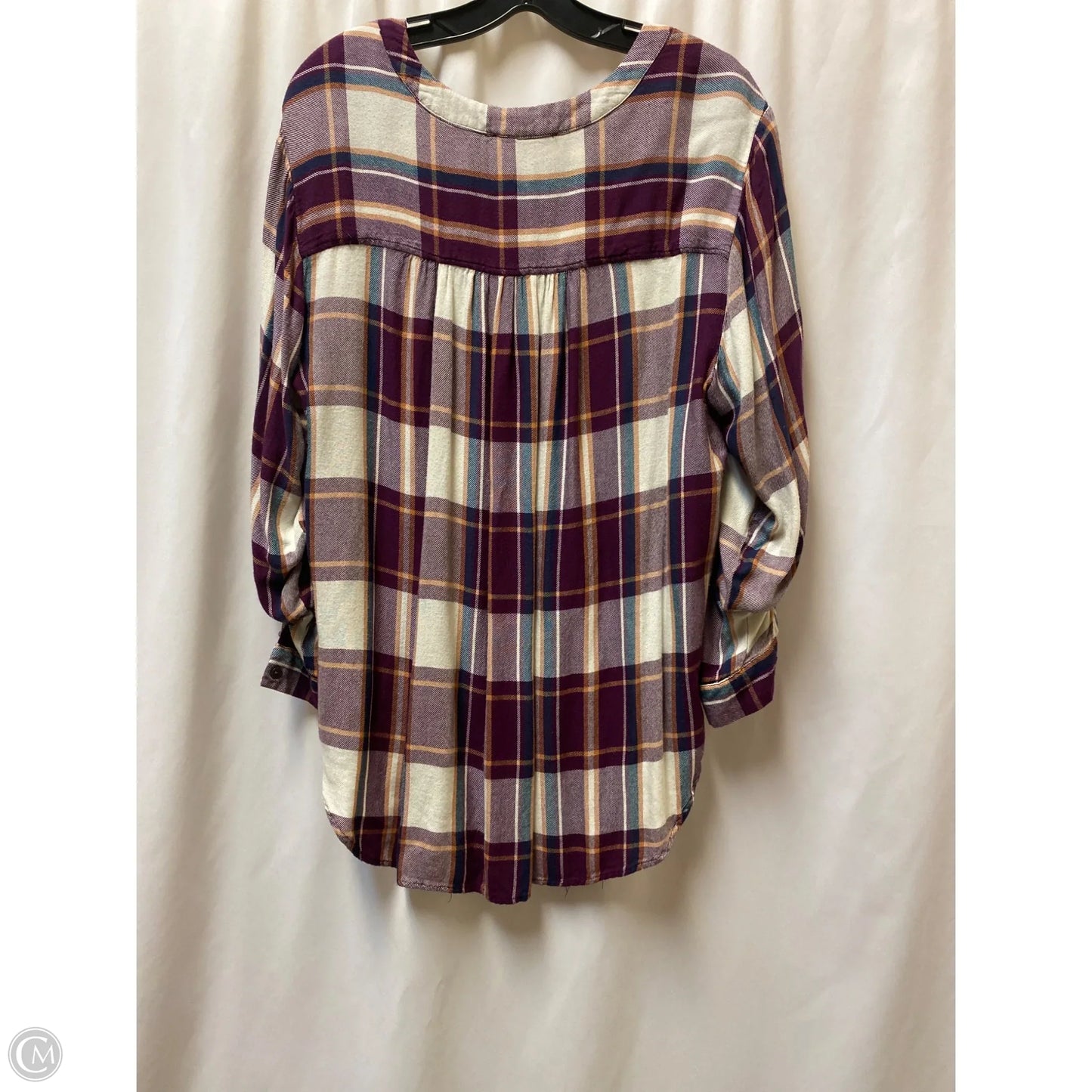 Top Long Sleeve By Jane And Delancey In Purple, Size: 1x