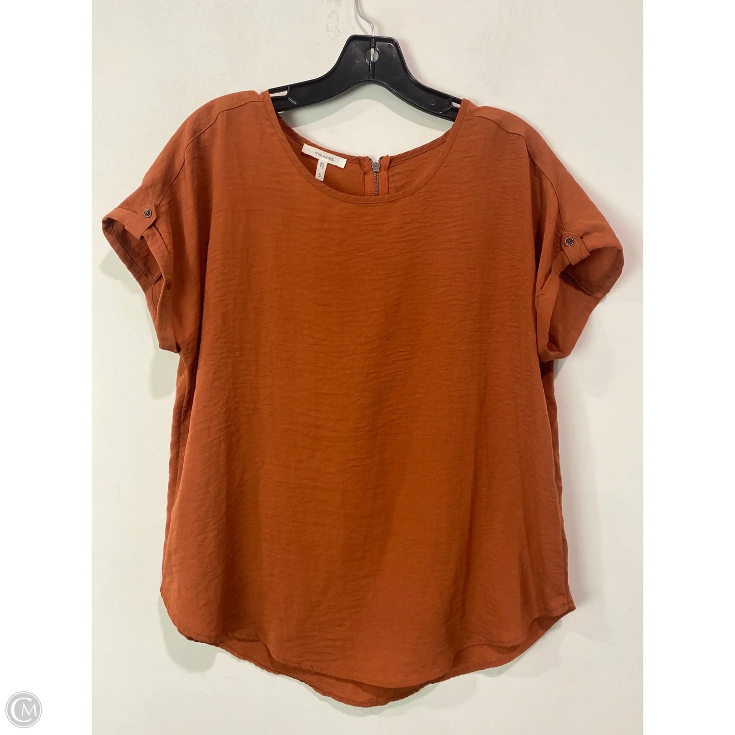 Top Short Sleeve By Maurices In Orange, Size: S