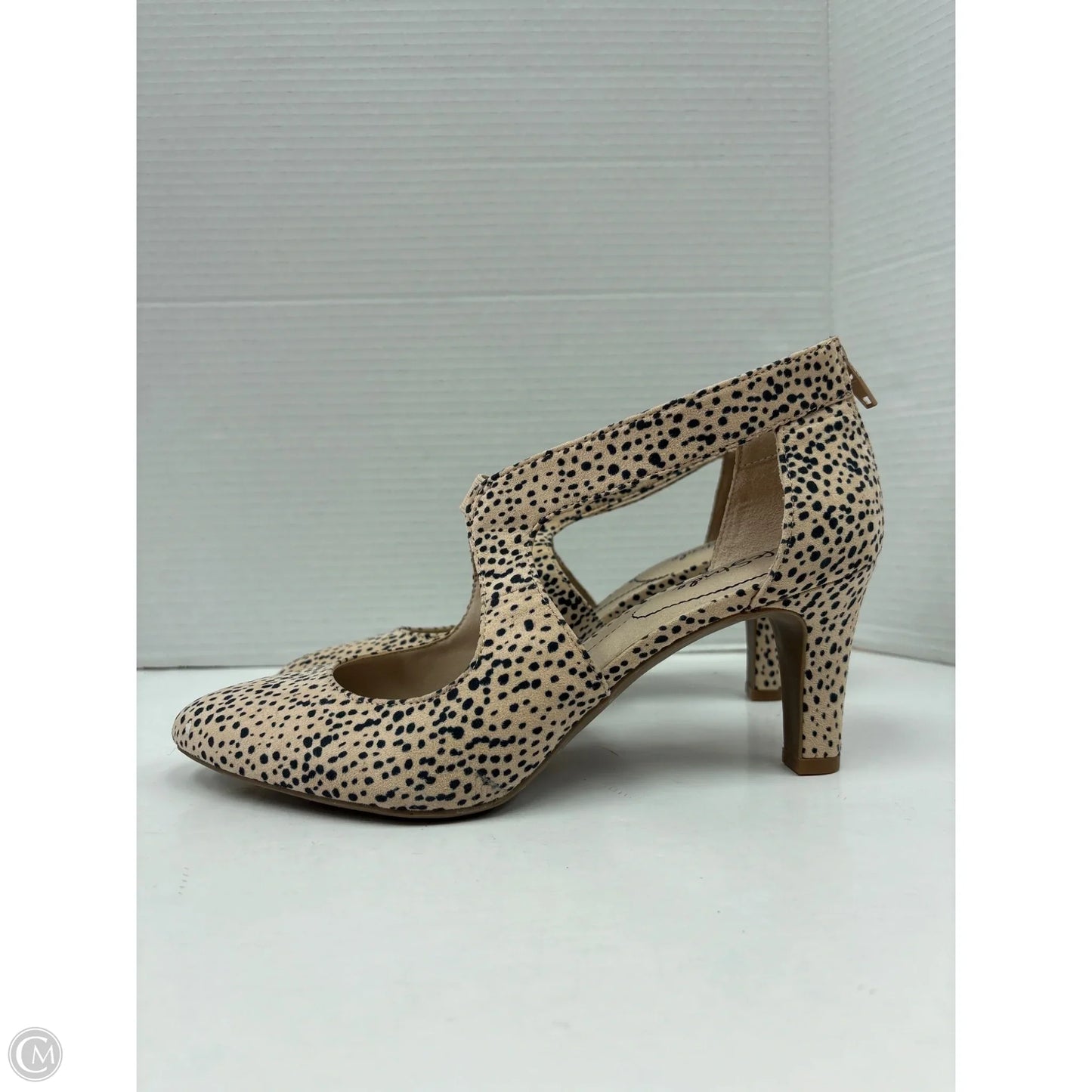 Sandals Heels Kitten By Life Stride In Animal Print, Size: 10