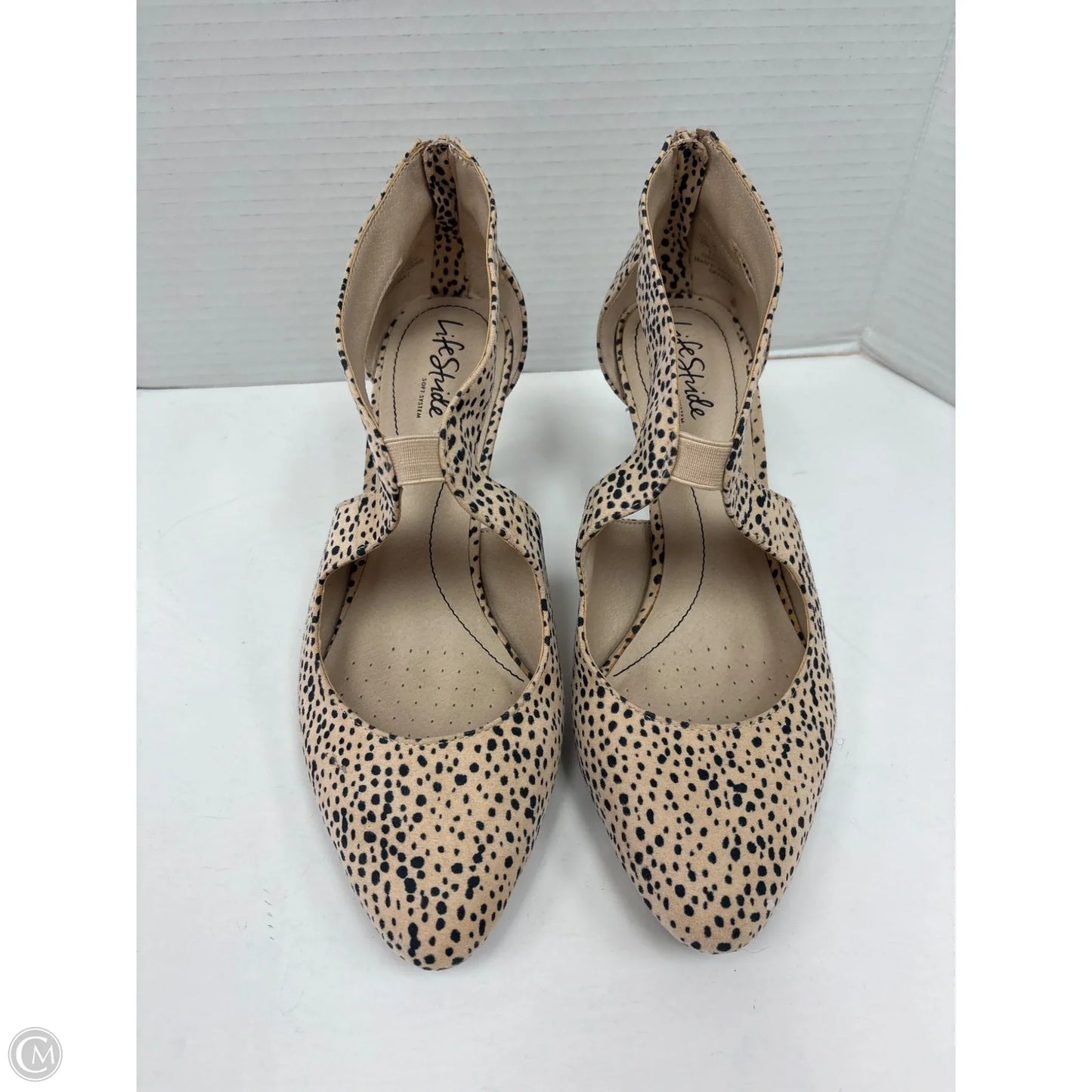 Sandals Heels Kitten By Life Stride In Animal Print, Size: 10
