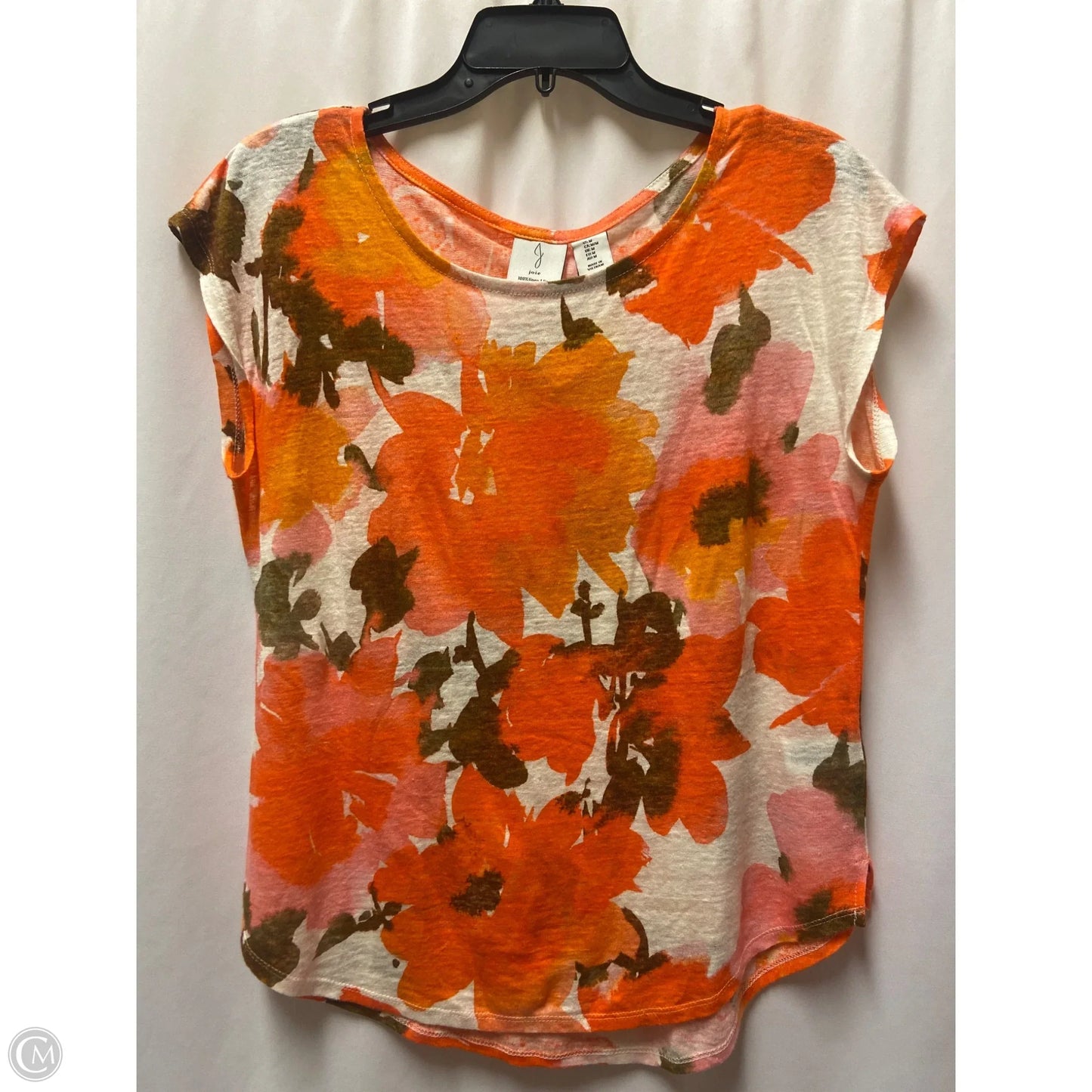 Top Sleeveless By Joie In Orange, Size: M