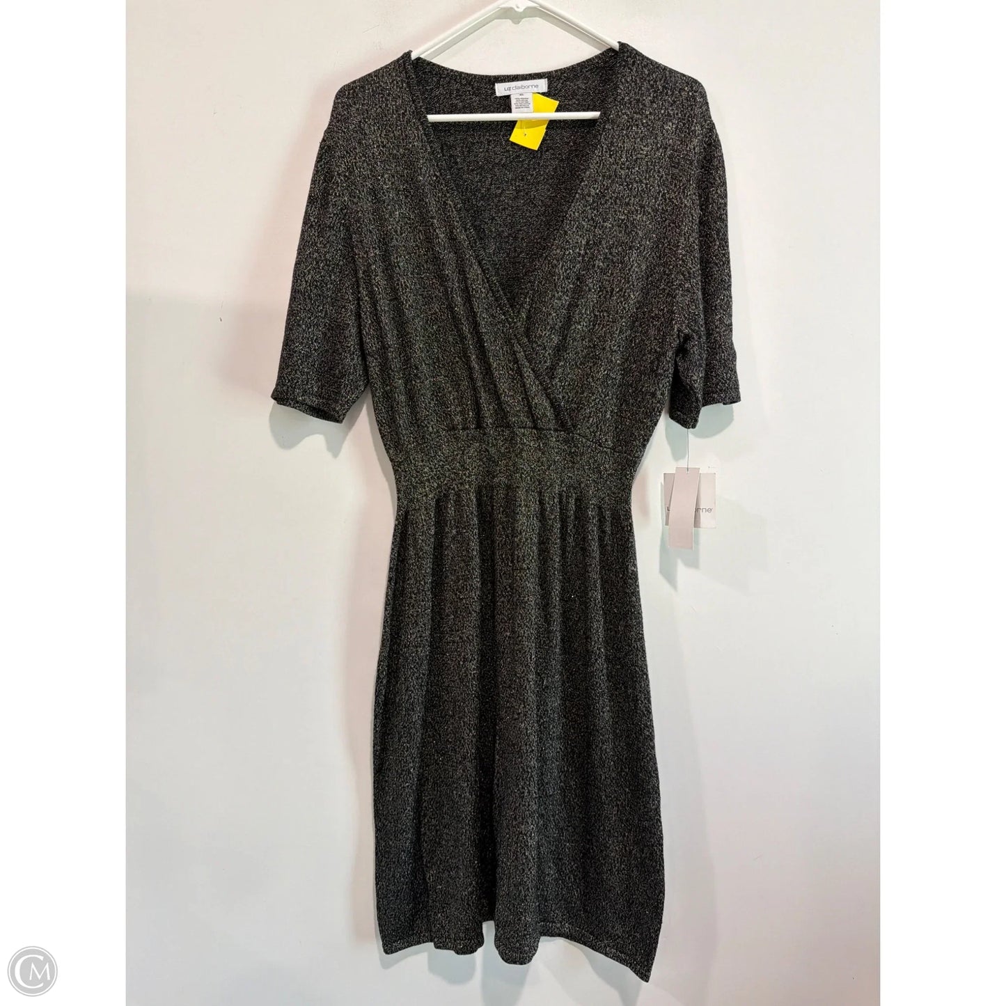 Dress Casual Midi By Liz Claiborne In Grey, Size: Xl