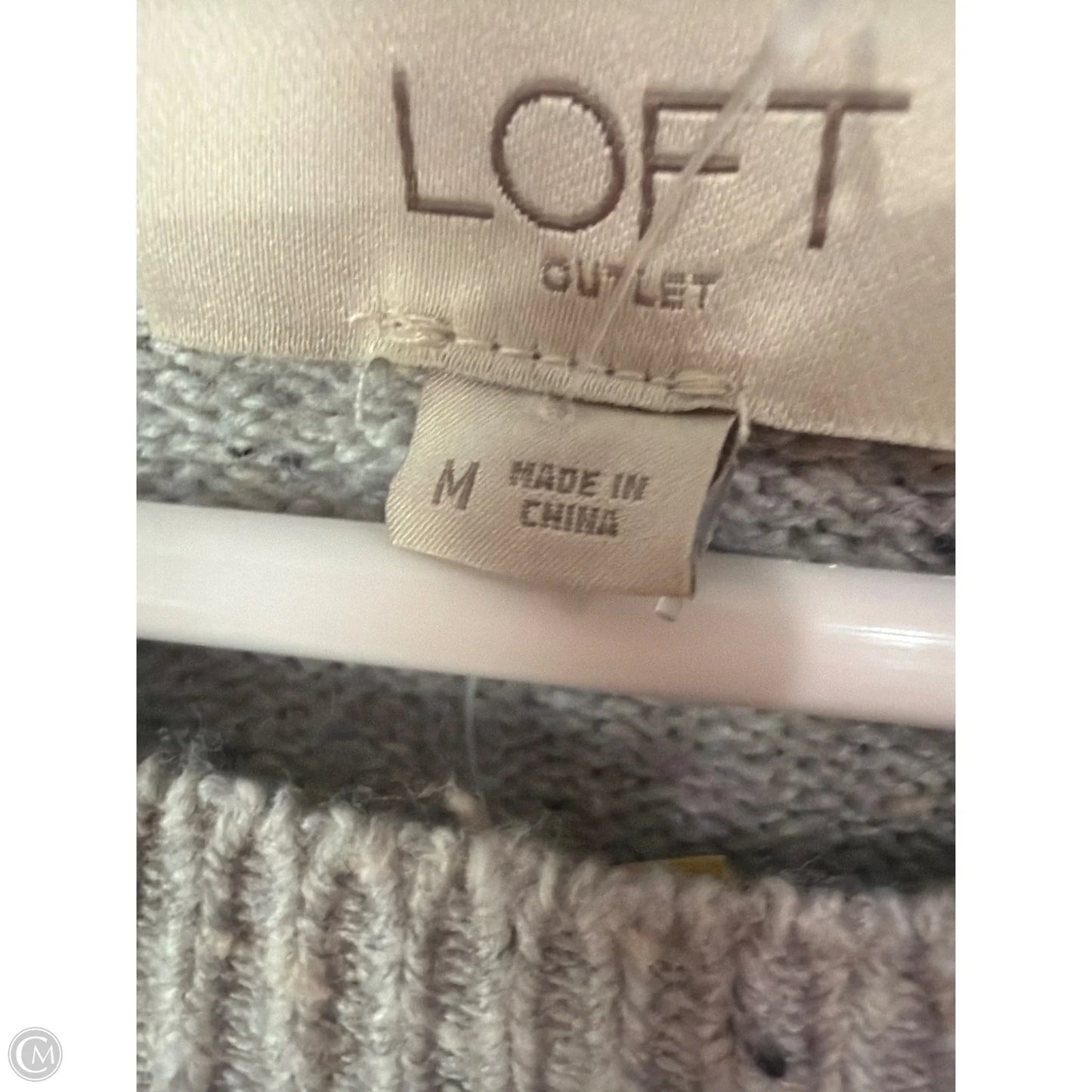 Dress Casual Midi By Loft In Grey, Size: M