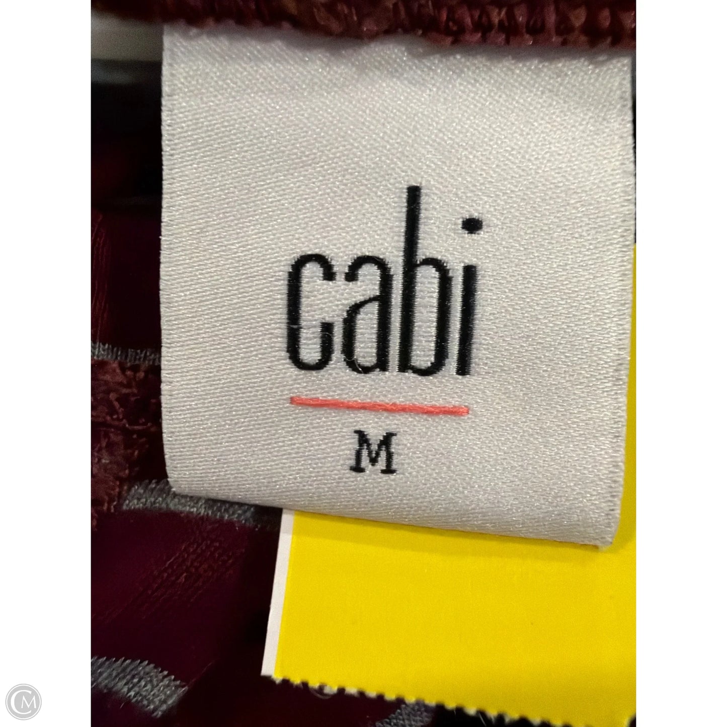 Top Long Sleeve By Cabi In Maroon, Size: M