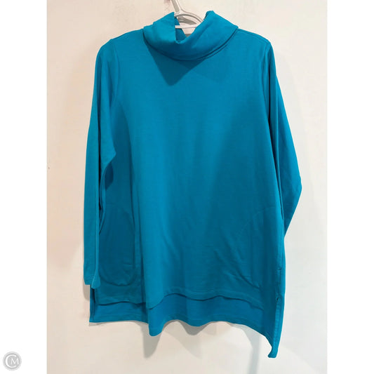 Top Long Sleeve By Logo In Teal, Size: M