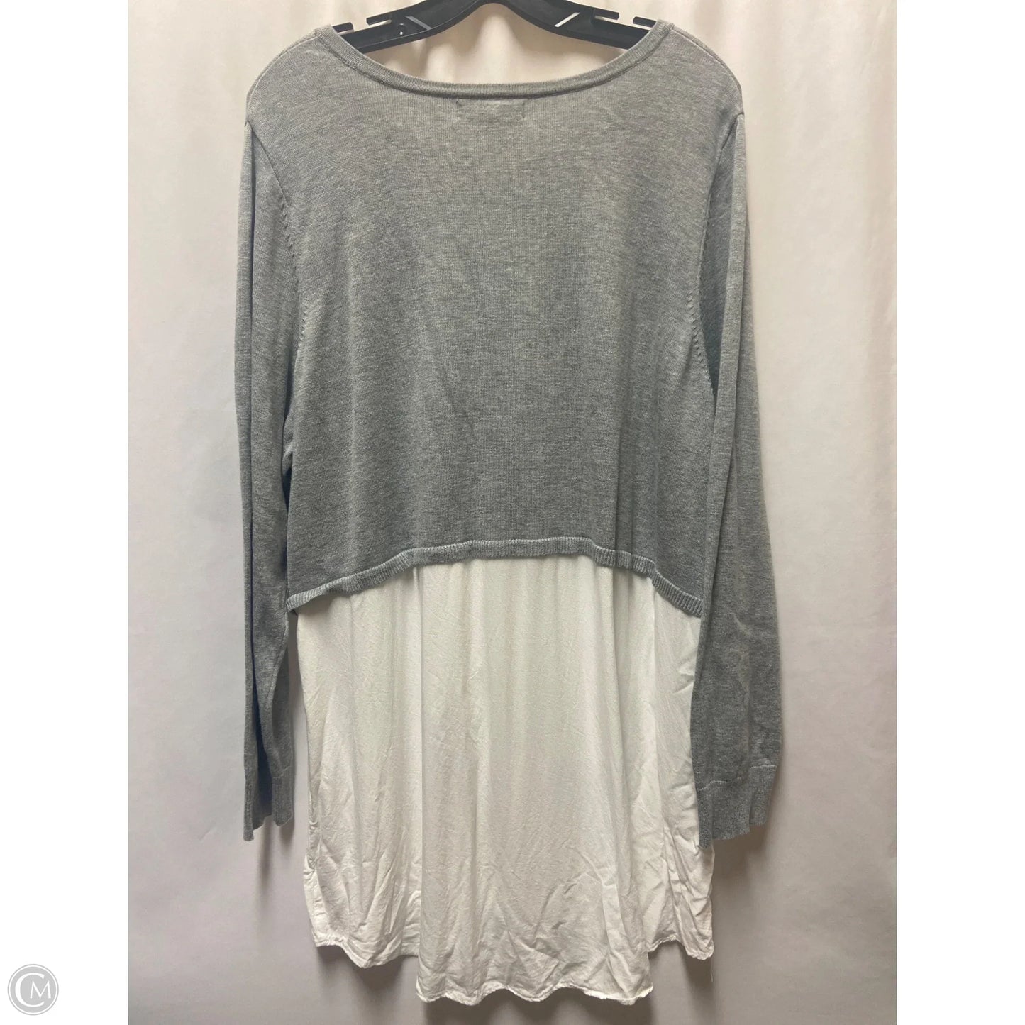 Top Long Sleeve By Ellos In Grey, Size: L