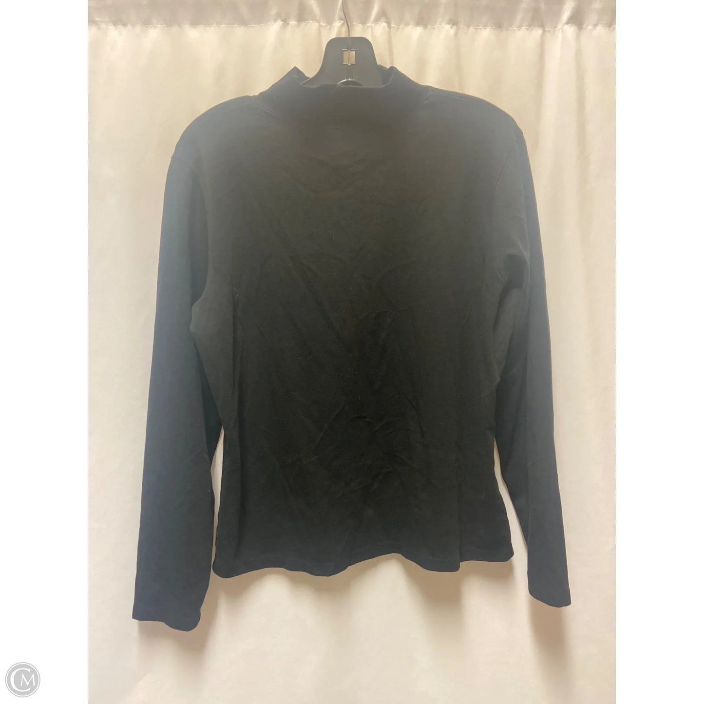 Top Long Sleeve By Relativity In Black, Size: Xl