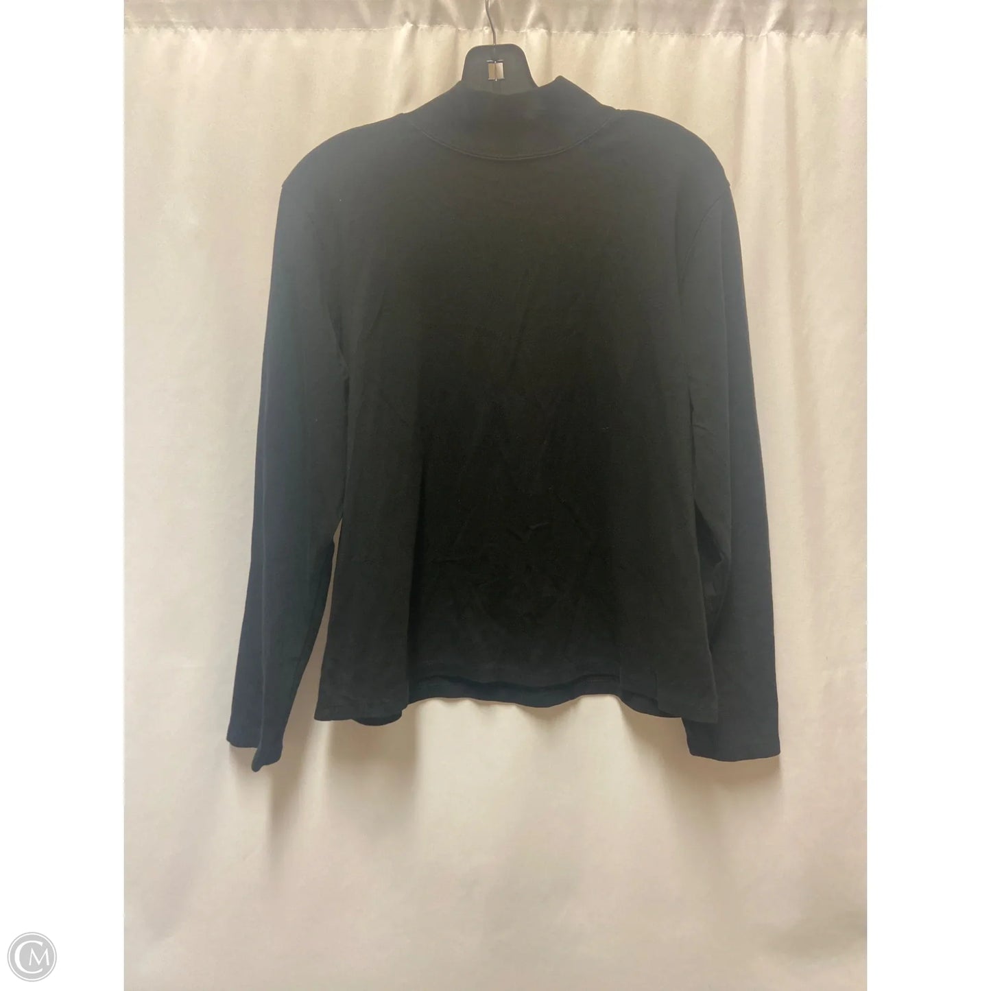 Top Long Sleeve By Relativity In Black, Size: Xl