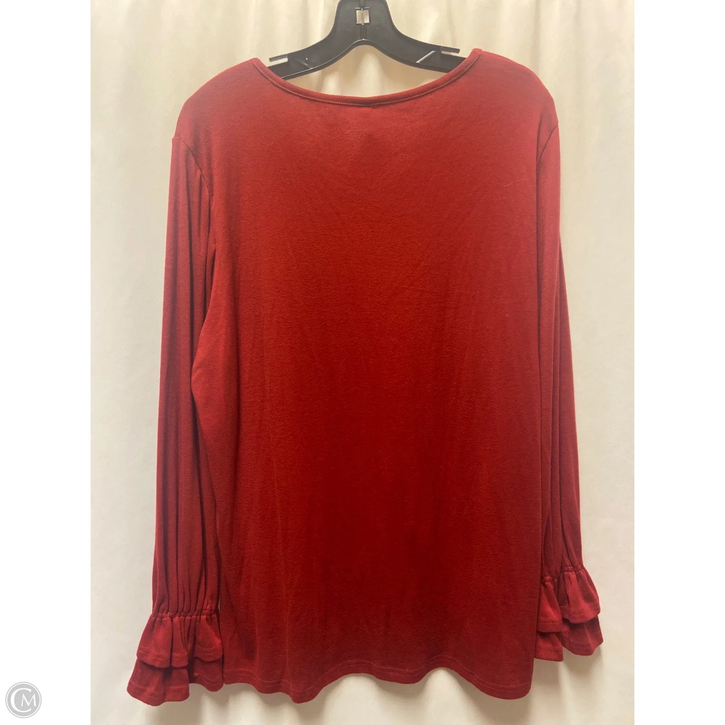 Top Long Sleeve By Clothes Mentor In Red, Size: Xl