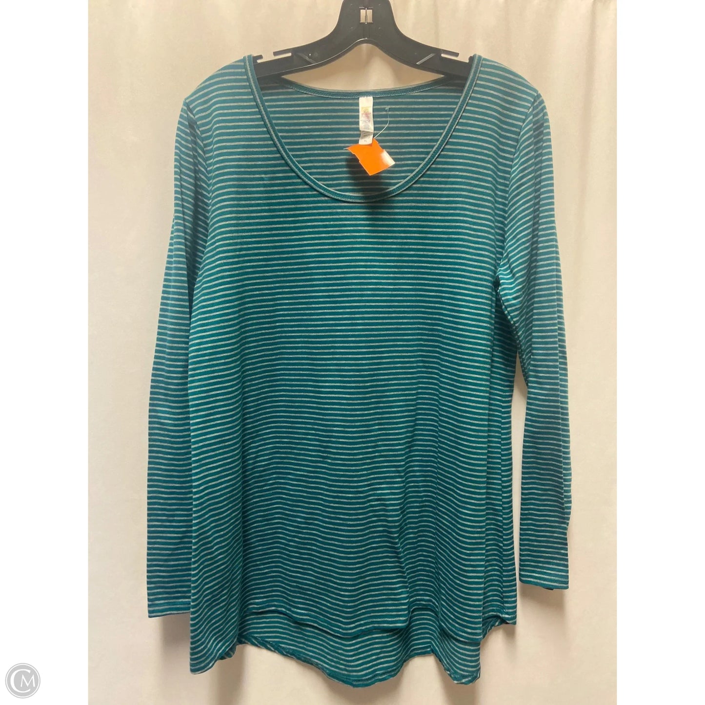 Top Long Sleeve By Lularoe In Teal, Size: Xl