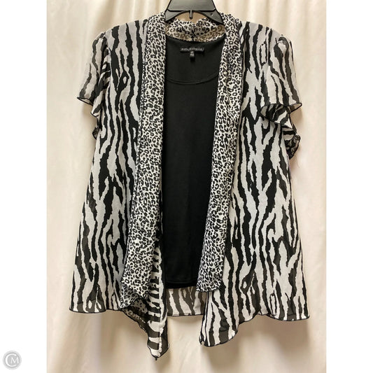 Top Short Sleeve By Clothes Mentor In Black & White, Size: 2x