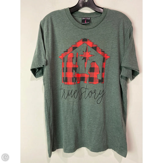 Top Short Sleeve By Clothes Mentor In Green, Size: L