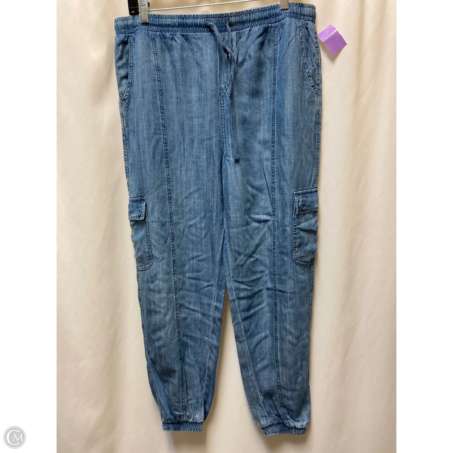 Pants Joggers By Velvet Heart In Blue Denim, Size: Xl