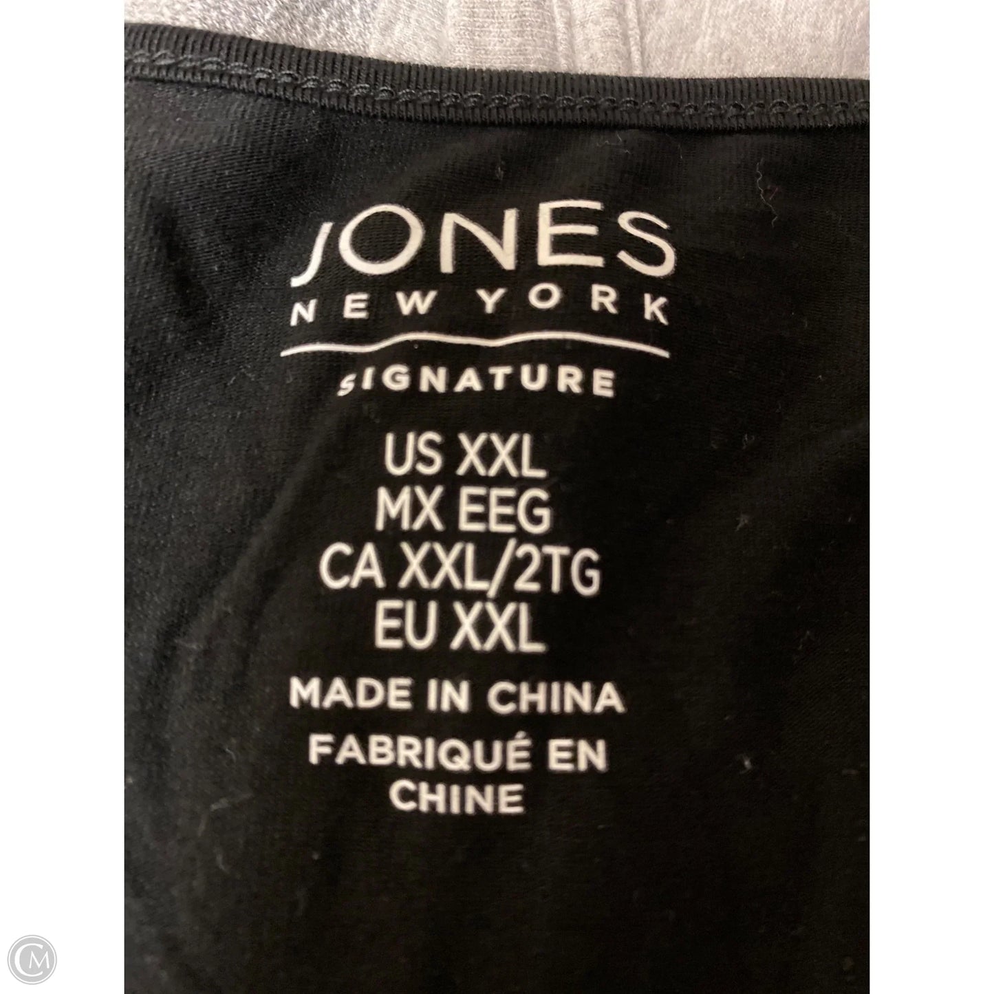 Top Long Sleeve By Jones New York In Black, Size: Xxl