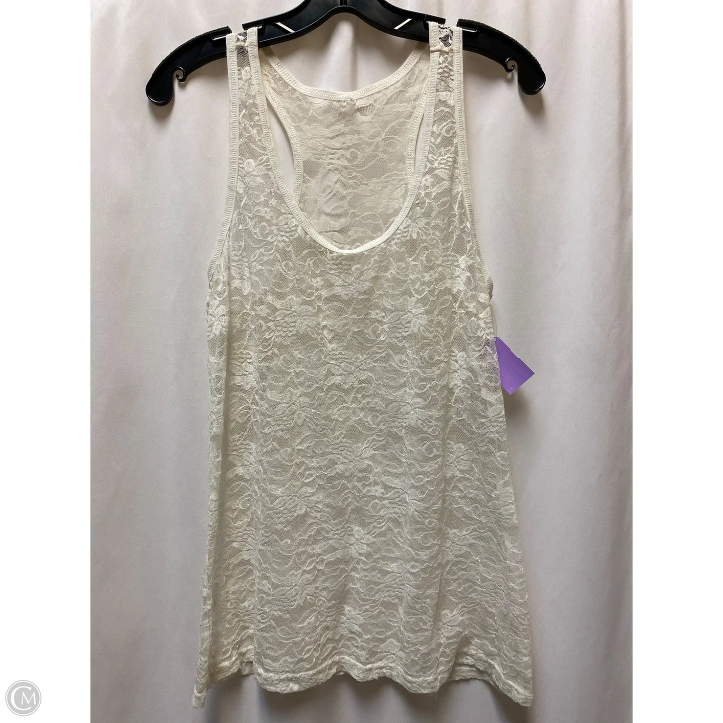 Top Sleeveless By Clothes Mentor In White, Size: L