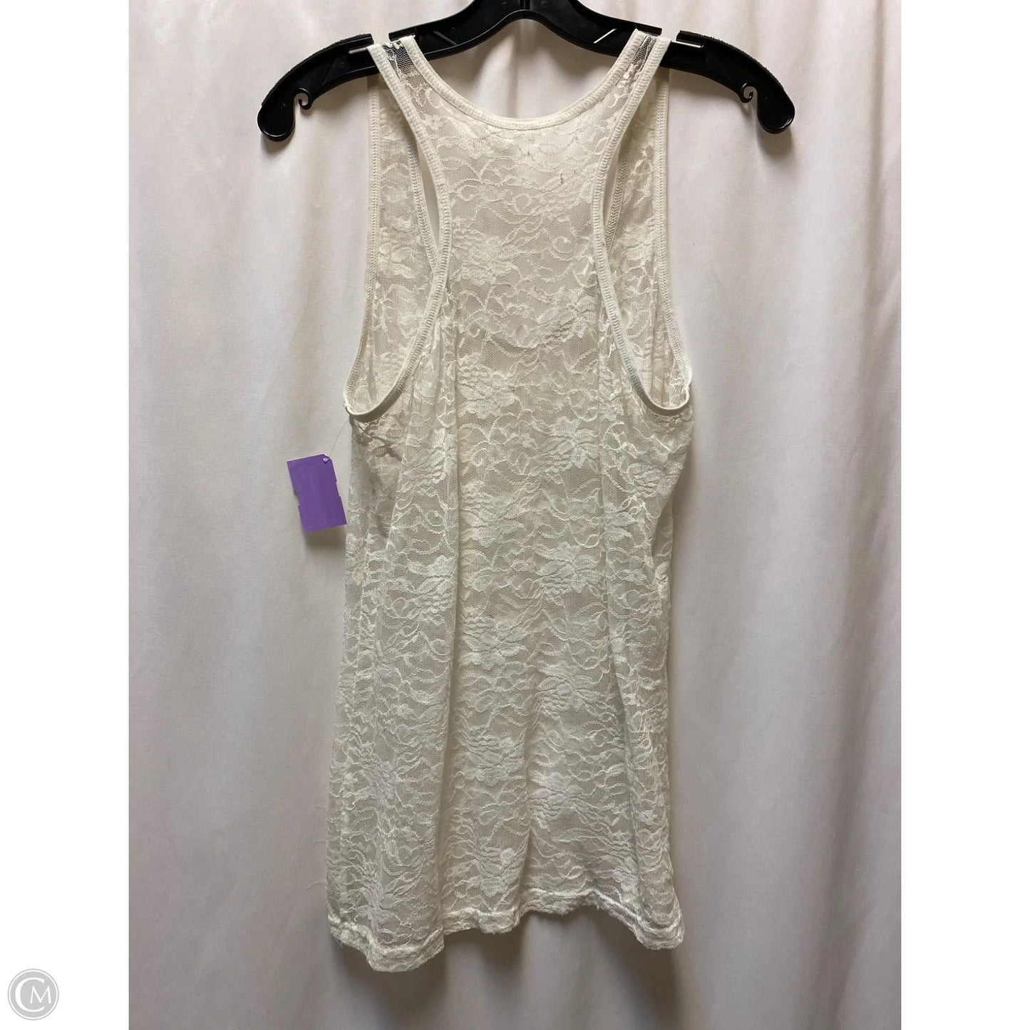 Top Sleeveless By Clothes Mentor In White, Size: L