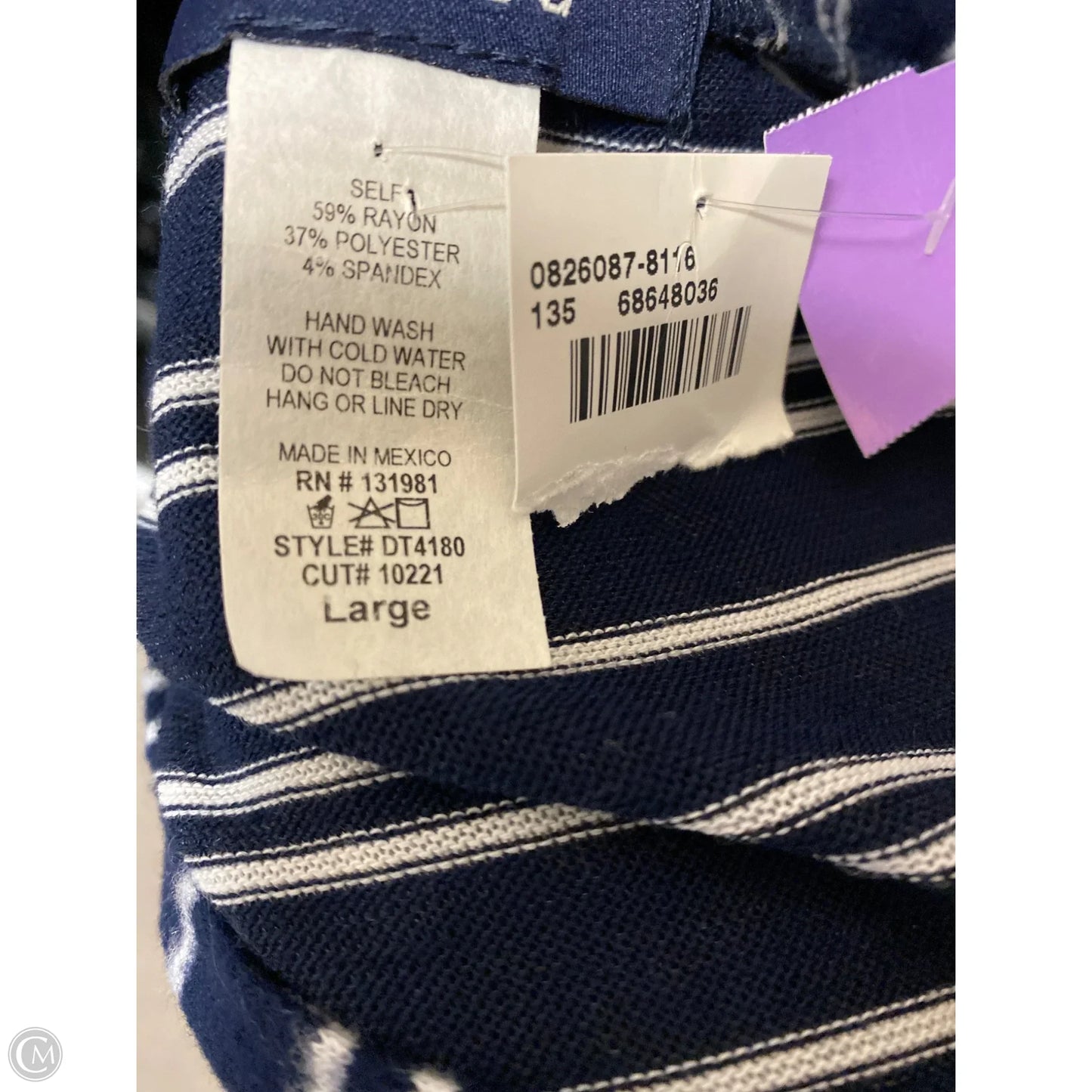 Top Short Sleeve By Clothes Mentor In Blue, Size: L