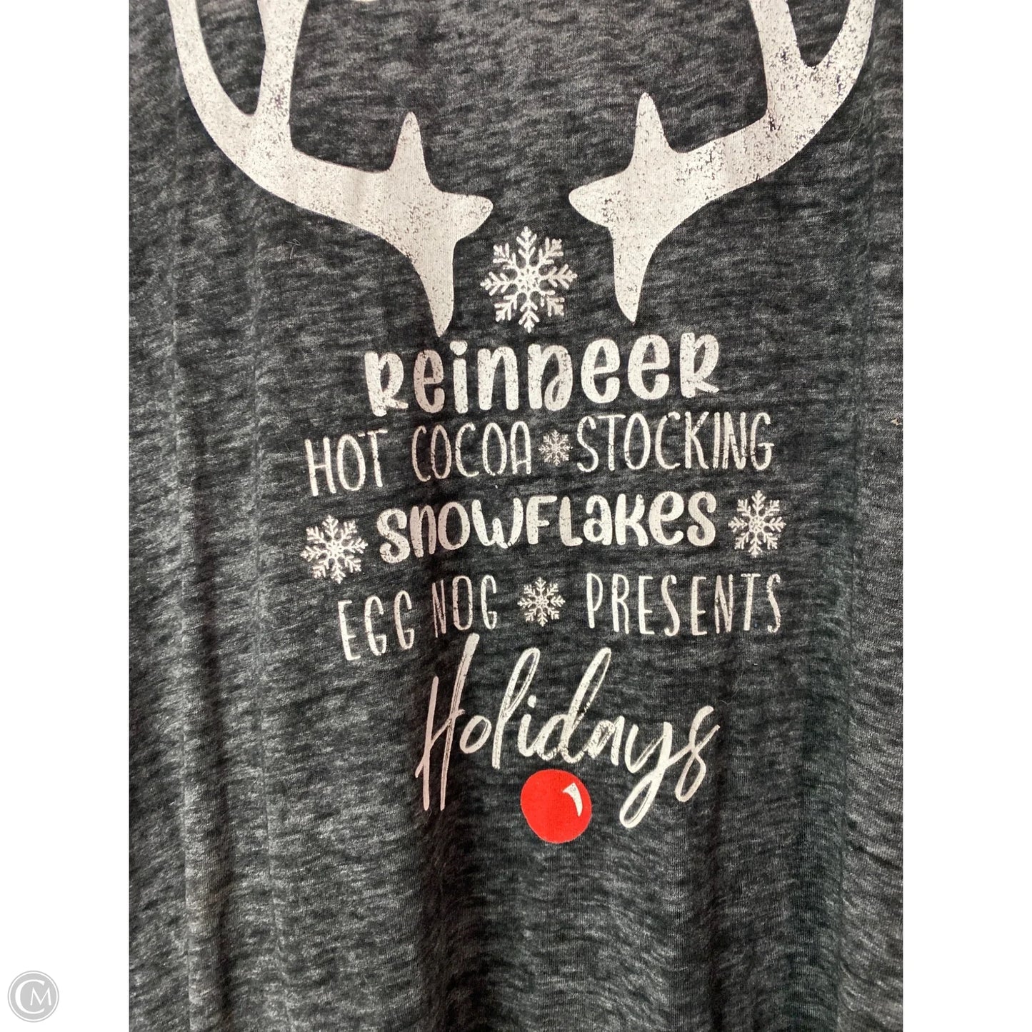 Top Long Sleeve By Clothes Mentor In Red, Size: L