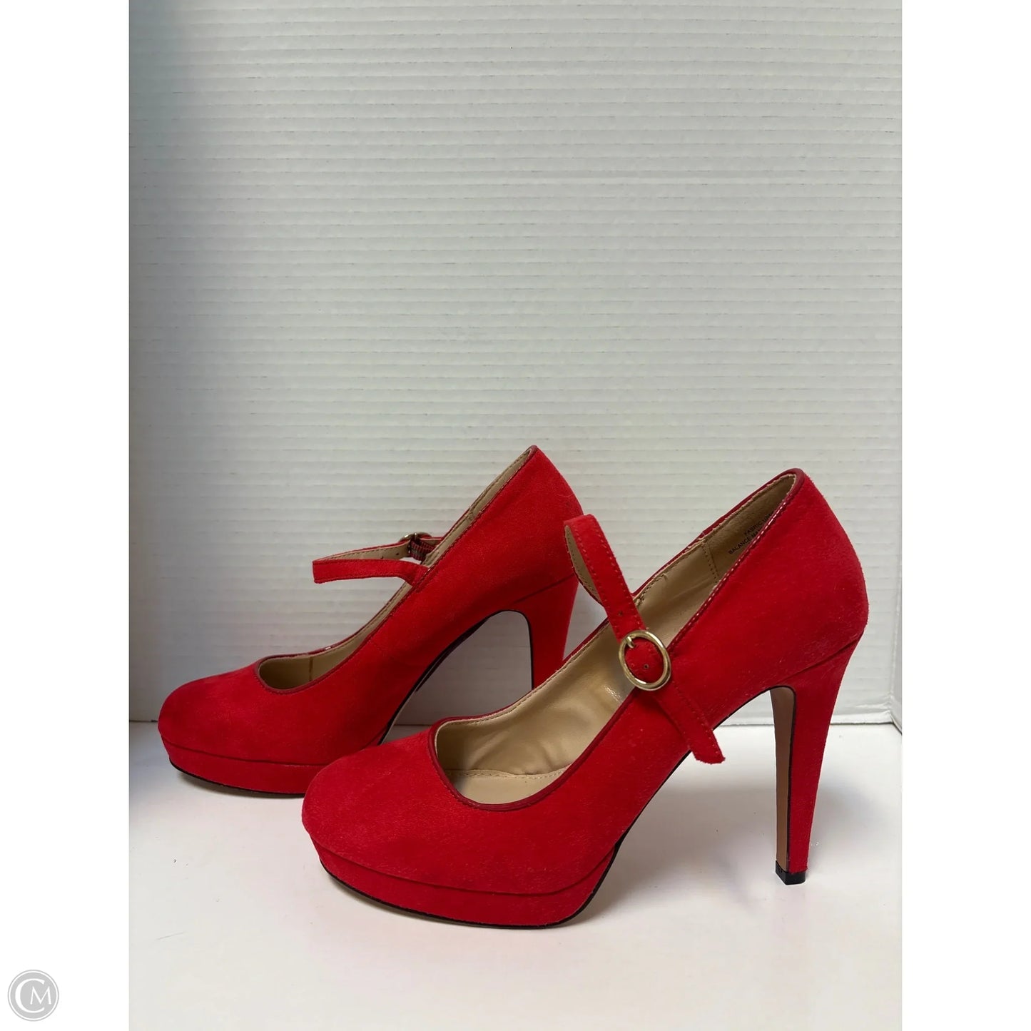 Sandals Heels Stiletto By Metaphor In Red, Size: 6.5