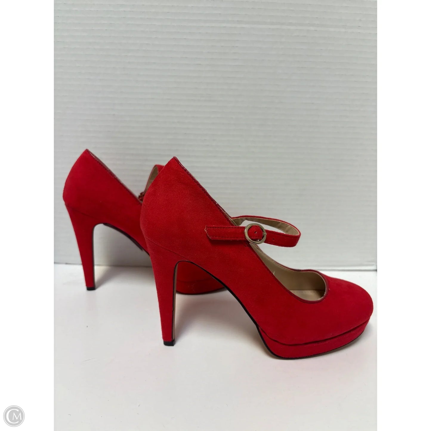 Sandals Heels Stiletto By Metaphor In Red, Size: 6.5