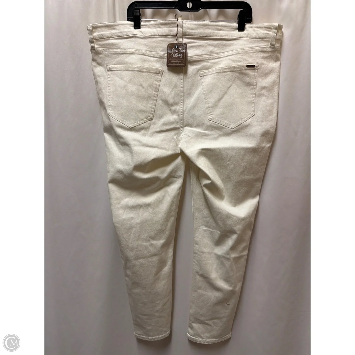 Jeans Skinny By Matilda Jane In White, Size: 22