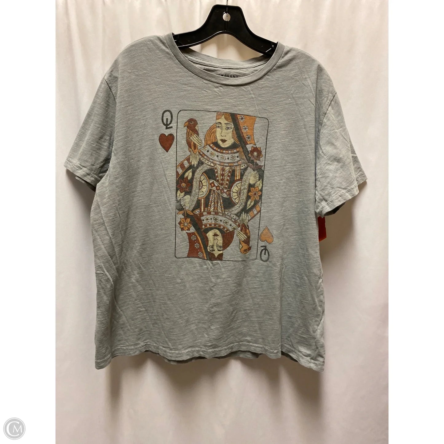 Top Short Sleeve By Lucky Brand In Grey, Size: L